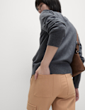 Ponte Utility Wide Leg Trousers