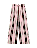 Linen Rich Striped Wide Leg Trousers