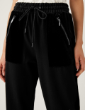 Ponte Side Stripe Tapered Joggers