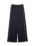 Ponte Side Stripe Drawstring Wide Leg Joggers