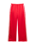 Side Stripe Wide Leg Trousers with Linen