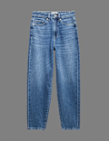 Mom High Waisted Ankle Grazer Jeans