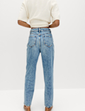 Mom High Waisted Ankle Grazer Jeans