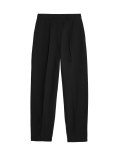 Cotton Blend Pleated Chinos