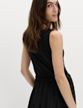 Pure Cotton Pleated Maxi Skirt