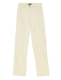 Cotton Rich Relaxed Straight Trousers
