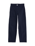 Cotton Rich Relaxed Straight Trousers