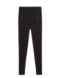 Zip Detail High Waisted Leggings