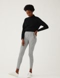 Checked High Waisted Leggings