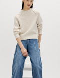 Pintuck Wide Leg Ankle Grazer Jeans