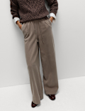 Lyocell Blend Pull On Wide Leg Trousers