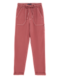Cotton Rich Contrast Stitch Slim Fit Joggers