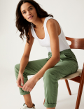 Cotton Rich Contrast Stitch Slim Fit Joggers