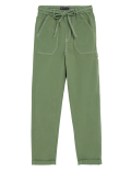 Cotton Rich Contrast Stitch Slim Fit Joggers