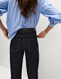 Premium Wide Leg Turn Up Jeans