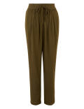 Soft Drawstring Tapered Trousers