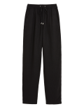 Linen Rich Tapered Ankle Grazer Trousers