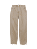 Utility Raw Hem Straight Leg Jeans