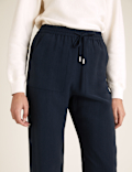 Tencel™ Rich Tapered Ankle Grazer Trousers