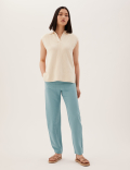 Tencel™ Rich Tapered Ankle Grazer Trousers