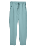 Tencel™ Rich Tapered Ankle Grazer Trousers
