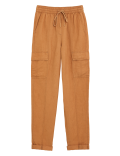 Linen Tencel Cargo Tapered Trouser