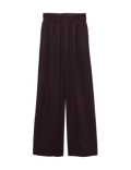 Lyocell Rich Elasticated Waist Wide Leg Trousers
