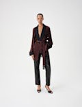 Faux Leather Straight Leg Trousers