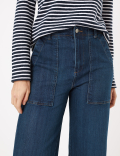 Utility Wide Leg Ankle Grazer Jeans