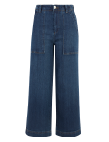 Utility Wide Leg Ankle Grazer Jeans