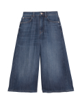 Denim Cropped Culottes