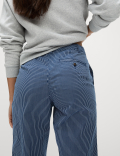Cotton Rich Striped Slim Fit Chinos