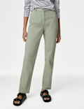 Cotton Rich Tea Dyed Slim Fit Chinos