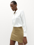 Faux Suede Mini Skirt