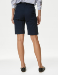 Cotton Rich High Waisted Chino Shorts