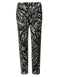 Animal Print Jersey Tapered Trousers