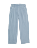 Lyocell™ Blend Pleated Wide Leg Trouser