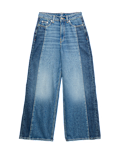 Two Toned Slouchy Wide Leg Jeans