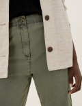 Pure Cotton Tapered Ankle Grazer Chinos