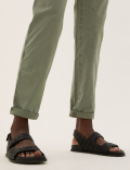 Pure Cotton Tapered Ankle Grazer Chinos
