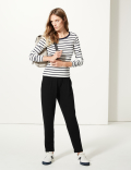 Jersey Tapered Leg Trousers
