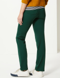 Cotton Rich Stretch Straight Leg Trousers