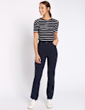 Cotton Rich Stretch Straight Leg Trousers