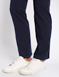 Cotton Rich Stretch Straight Leg Trousers
