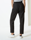 Striped Tapered Leg Ankle Grazer Trousers