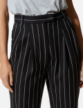 Striped Tapered Leg Ankle Grazer Trousers