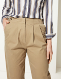 Cotton Rich Ankle Grazer Peg Trousers