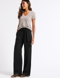 Pure Linen Wide Leg Trousers
