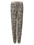 Linen Rich Animal Print Peg Trousers