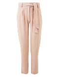 Pure Linen Ankle Grazer Peg Trousers